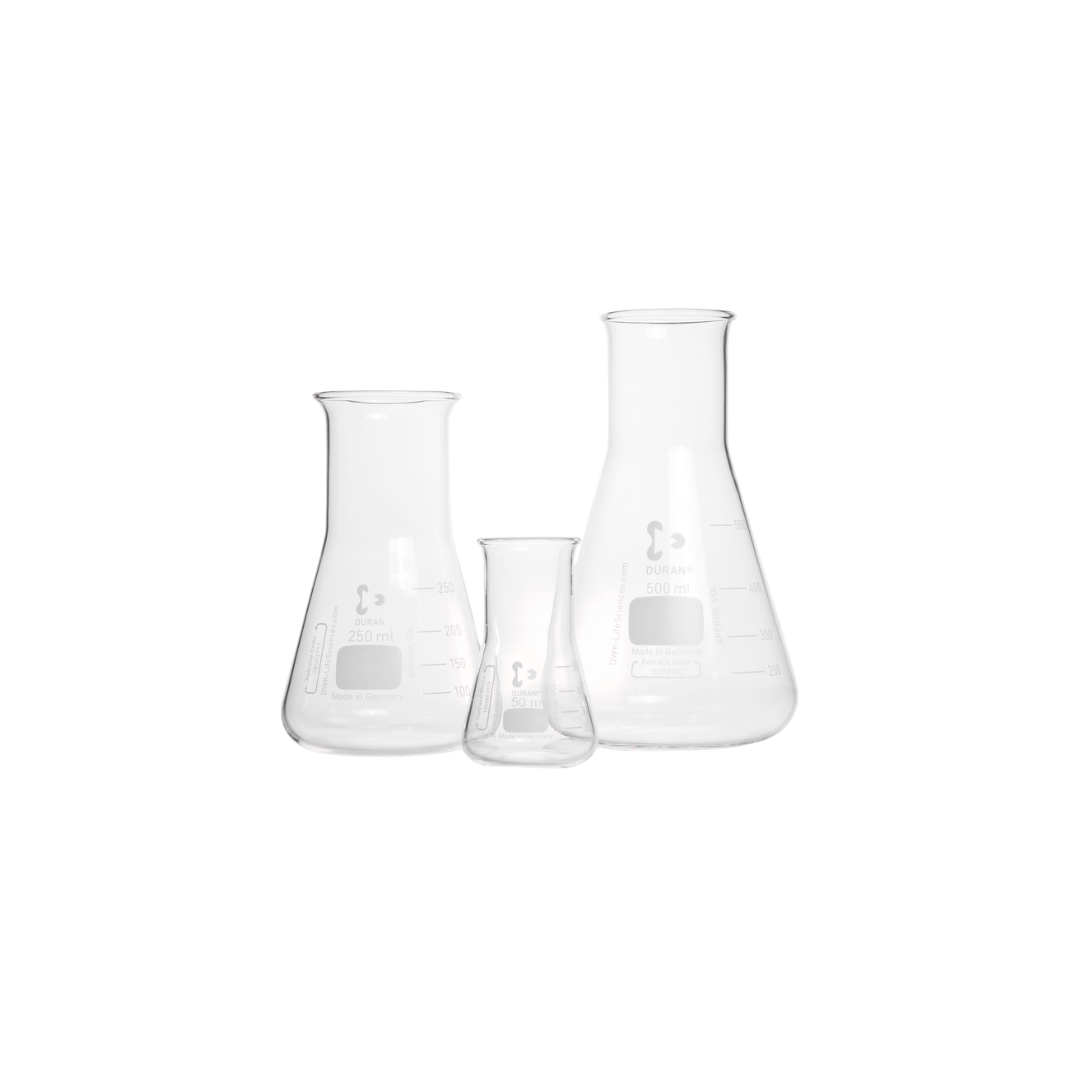 DURAN Erlenmeyerkolben Weithals, 200 ml, 10er Pack, 212263209