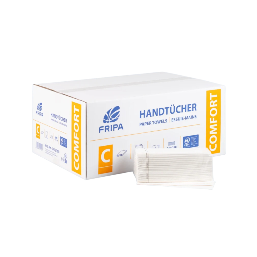 Fripa COMFORT Papierhandtücher,V-Falz, 2-lagig, hochweiß, 4042101