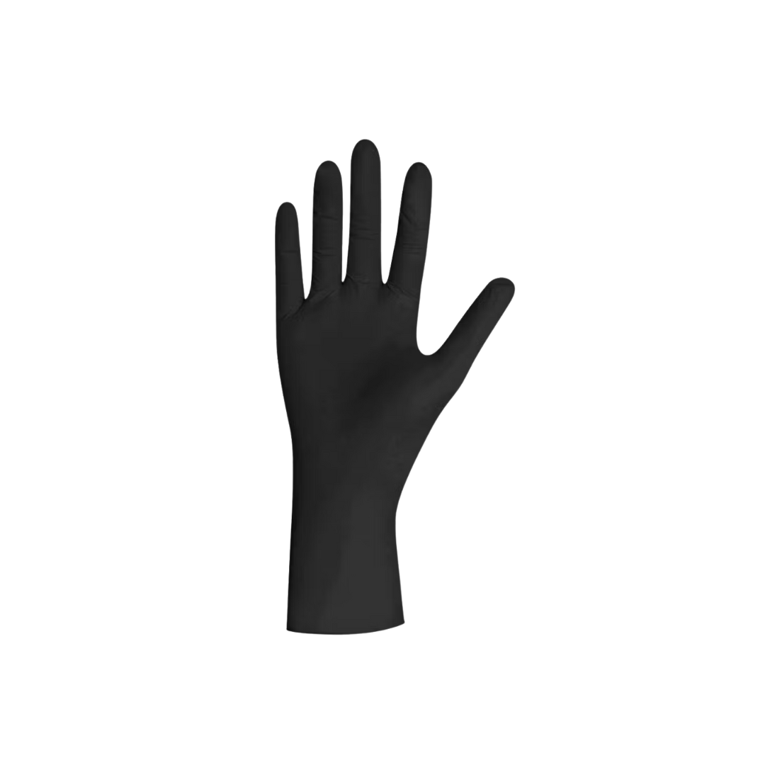 Unigloves Select Black Latexhandschuhe, schwarz, puderfrei (Größen XS-XL) - L