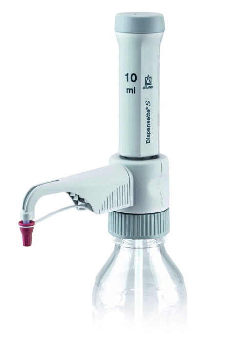 Brand Flaschenaufsatz-Dispenser, Dispensette® S, Fix, DE-M, 10 ml, ohne RDV, #4600240