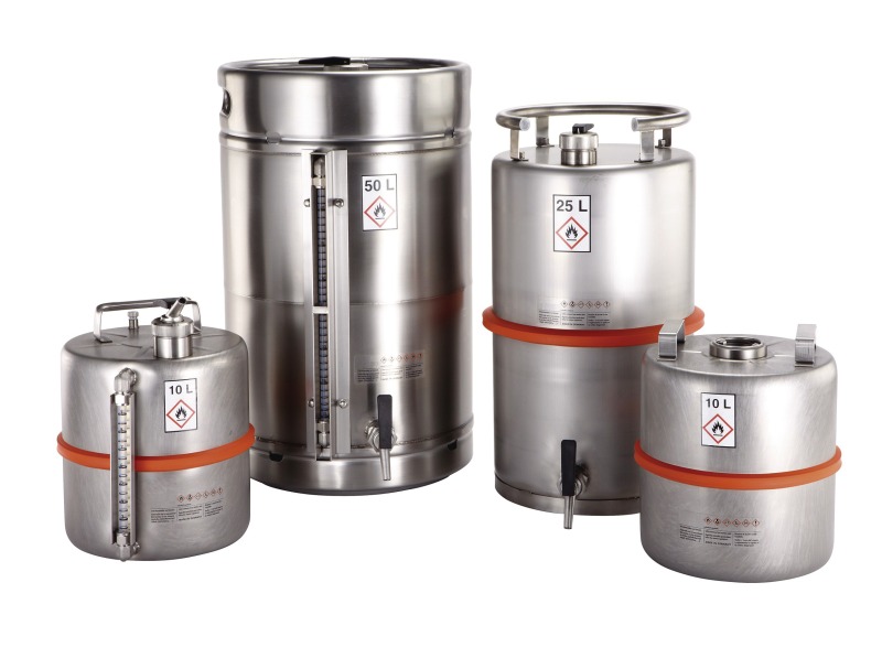 Bürkle, Sicherheitsbehälter V2A, Schraubkappe u. ÜV, 50L, #2601-5050