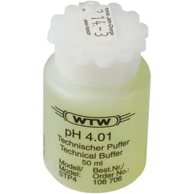 WTW Technische Pufferlösung STP 4, 1 Flasche mit 50 ml : pH 4,01, #108706